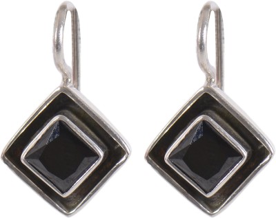 Silverwala 925 Sterling Silver Black Onyx Stone Hanging Earring for Women and Girls Onyx Silver Drops & Danglers