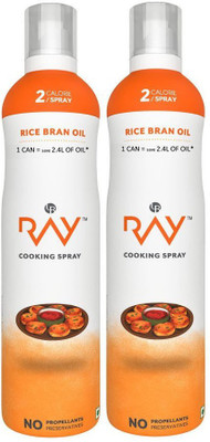 

Ray Healthy Cooking Spray -Refined Rice Bran OIL - 200 ml each ( 2 Calories/spray) ( Pack of 2 ) Rice Bran Oil Can(2 x 100 ml)