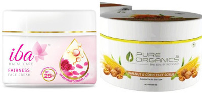 

iba halal Fairness Face Cream SPF 25+ & Walnut & Corn Scrub(50gm+50gm)(100 g)