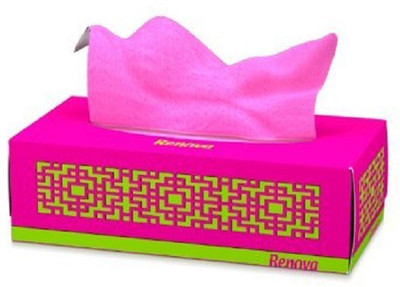 

Renova Paper Facial Tissues - Fuschia , 3 Ply , Extra-soft , Double Faced Tissues With One Side White(Pack of 80)