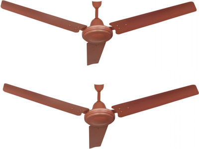

Four Star Royal High MAT BROWN 2 3 Blade Ceiling Fan(MAT BROWN, Pack of 2)