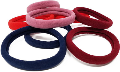 

Rbasics Multicolor Soft Fabric Rubberbands For Women. (Pack of 8) Rubber Band(Multicolor)