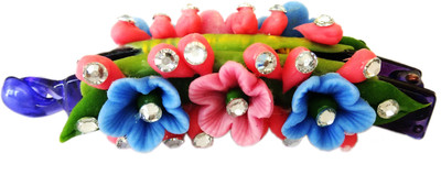 

Advance Hotline Handmade Artificial Jewellery Proceline Dough Work Banana Hair Clip /Proceline Dough / hair accesoseries /hair pins/wings /for women /girls by unique indian craft Banana Clip(Multicolor)