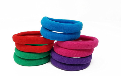 

Rbasics multi colours soft fabric untangled and no pull hair rubberbands for Women (Pack of 10) Rubber Band(Multicolor)