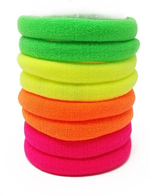 

Rbasics Multicolor printed Soft Fabrics Rubberbands For Women (Pack of 8) Rubber Band(Multicolor)