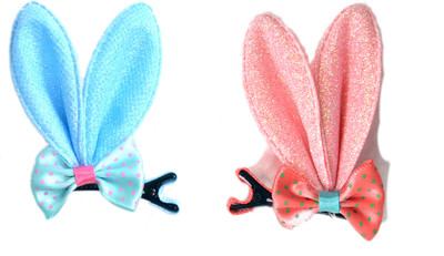 

Sagunya Cute Bunny ear Hair Pin(Blue, Orange)