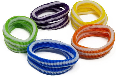 

Rbasics multicolor Soft Fabric rubberbands (pack of 10) Rubber Band(Multicolor)