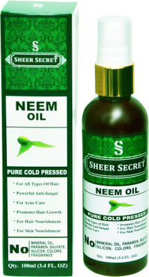 Sheer Secret 1 COLD PRESSED NEEM OIL 100ML Hair Oil(100 ml)