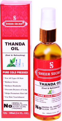 

SHEER SECRET 1 COLD PRESSED THANDA OIL 100ML Hair Oil(100 ml)
