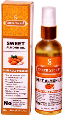 

SHEER SECRET 1 COLD PRESSED SWEET ALMOND OIL 100ML Hair Oil(100 ml)