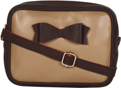 

BERYPECKERS Sling Bag(Beige, Pink)