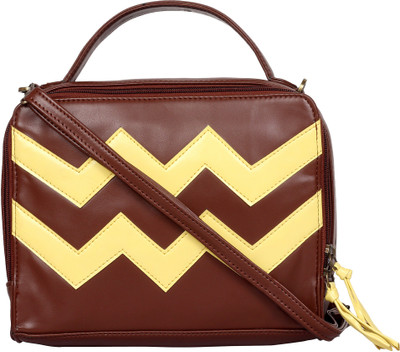 

BERYPECKERS Sling Bag(Brown, Yellow)