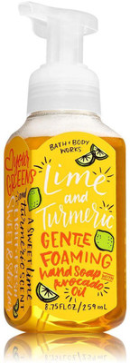 

Bath & Body Works Gentle Foaming Hand Soap, Lime and Turmeric - 259ml (8.75oz)(259 ml, Pump Dispenser)
