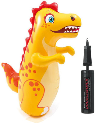 

Intex ® Original Inflatable Dinosaur Hit Me Inflatable Bouncer, Play Gym With Mini Hand Pump Inflatable Play Gym(Yellow)