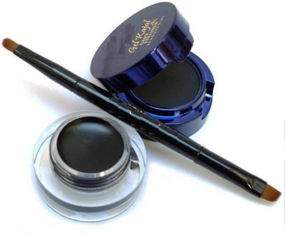 

AaxyOne Mattlook Photo Genic Gel Kajal & Cake Eyeliner 24hrs 4 g (Jet Black)(Black, 4 ml)