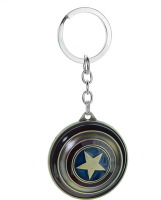 

Three Shades Captain America Bronze Shield Keychain / Marvel Avengers / Superhero Metal Design Key Chain for Marvel Avengers Lovers Key Chain
