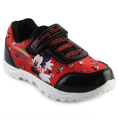 

Mickey Boys Velcro Running Shoes(Red