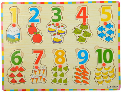 

Tiny's World 1 To 10 Study Slate with fruit Pictures for kids(Multicolor)