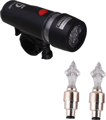 

Asraw Power Beam LED Front Light and Diamond Shaped Motion Sensor Valve Cap Light LED Front Rear Light Combo(Multicolor)