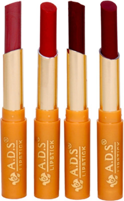 

ADS Organic waterproof lipstick set of 4 Multi color (bba)(Multicolor, 1.5 ml)