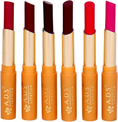 

ADS Durable organic waterproof Non-Smudging lipstick set of 6 multicolor (bba)(Multicolor, 1.5 ml)