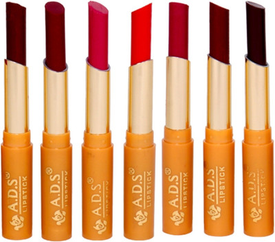 

ADS organic waterproof Non-Smudging lipstick set of 7 multicolor (bba)(Multicolor, 1.5 ml)