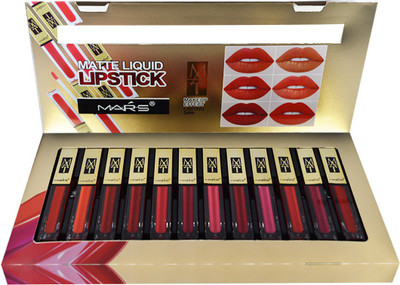 

Mars Matte Liquid Lipstick A-Shade 24Hr Lasting(Multicolor, 7 ml)