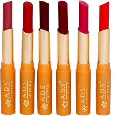

ADS Best organic waterproof Non-Smudging lipstick set of 6 multicolor (bba)(Multicolor, 1.5 ml)