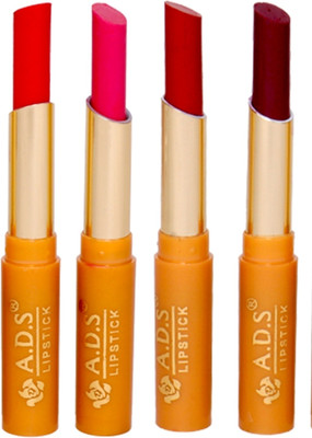 

ADS Best waterproof lipstick set of 4 Multi color (bba)(Multicolor, 1.5 ml)