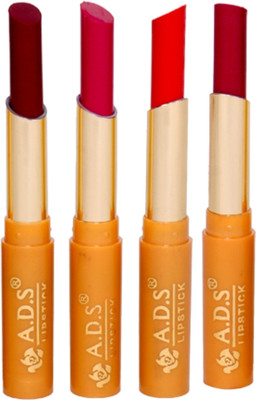 

ADS Best Matte Non-Smudging lipstick set of 4 multicolor (bba)(Multicolor, 1.5 ml)