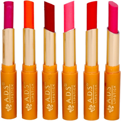 

ADS Durable Matte Non-Smudging lipstick set of 6 multicolor (bba)(Multicolor, 1.5 ml)