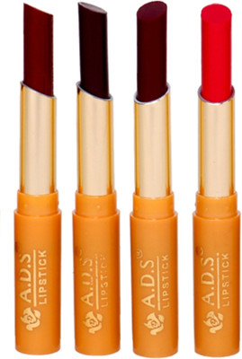 

ADS Best Organic waterproof lipstick set of 4 Multi color (bba)(Multicolor, 1.5 ml)
