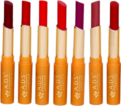 

ADS Best organic waterproof Non-Smudging lipstick set of 7 multicolor (bba)(Multicolor, 1.5 ml)