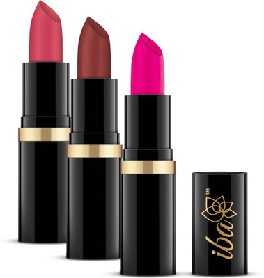 

iba halal care Lipstick Pink Blush, Dusky Rose, Neon Crush Pack of 3(pink nectar, dusky rose, neon peach, 4 g)