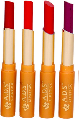 

ADS waterproof lipstick set of 4 Multi color(bba)(Multicolor, 1.5 ml)
