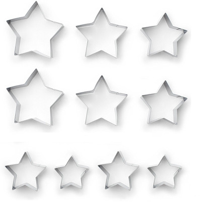 

Lavelle Kitchen 10PC Premium Star Cookie/Biscuit/Soap/Cake/Pastry Cutter Cookie Cutter(Pack of 10)