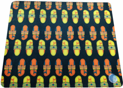 

Excite Shoppers Designer Fine Printed Colorful Slippers Mousepad(Black, Yellow, Orange)