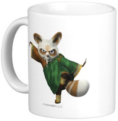 MUGKIN Kung Fu Panda mug 17 Ceramic Coffee Mug(350 ml)
