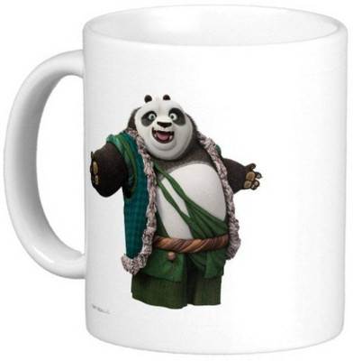 MUGKIN Kung Fu Panda mug 12 Ceramic Coffee Mug(350 ml)