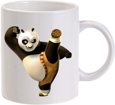 MUGKIN Kung Fu Panda mug 13 Ceramic Coffee Mug(350 ml)