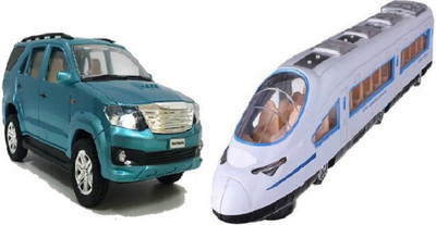 

AR Enterprises Fortuner Car with EMU Train for kids (Multicolor)(Multicolor)
