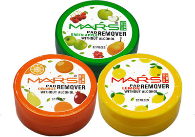 Mars Orange, Lemon, Green Apple Nail Paint Remover(32 g)