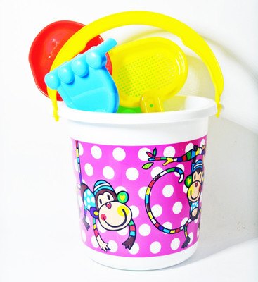 

Sunny Pink Multi color Graphic Beach set(Multicolor)