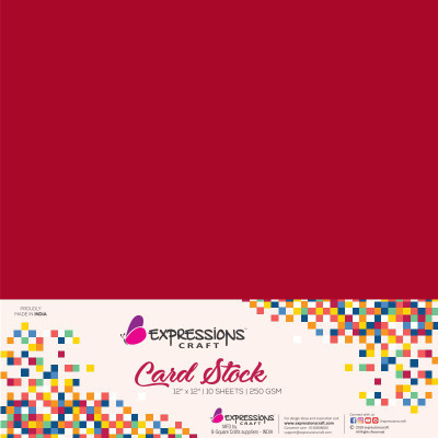 

expressions craft stamps Cardstock Plain 12x12 Multipurpose Paper(Set of 1, Red)