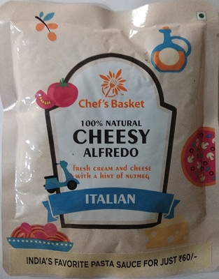 

Chef's Basket Chunky Arrabbiata Pizza Pasta Sauces, 140g with Cheesy Alfredo Pasta Sauce, 140g (Pack of 4) Pasta(Pack of 4, 140 g)