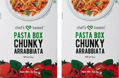 

Chef's Basket Chunky Arrabbiata Pasta Box, 513g (Pack of 2) Pasta(Pack of 2, 513 g)