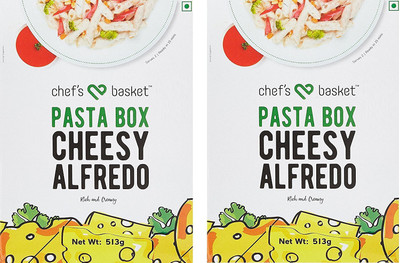 

Chef's Basket Pasta Box Cheesy Alfredo, 513g (Pack of 2) Pasta(Pack of 2, 513 g)
