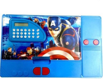 DRAGON Captain America Captain America Art Plastic Pencil Box(Set of 1, Blue)
