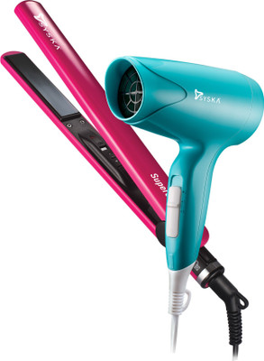 Syska CPF6800 Hair Straightener and Hair Dryer (Pink/Blue)