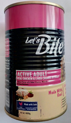 

drools Active Adult Real Chicken& liver Chunks in Gravy Can Chicken 0.4 kg Wet Dog Food